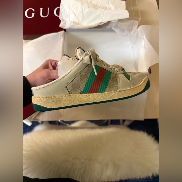 GUCCI WOMEN SCREEN SNEAKER MULE - Picture 12 of 16